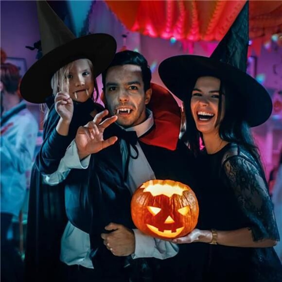 12 PCS Halloween Decorations Witch Hat Costume Accessory, Thickened Hanging - Picture 5 of 14